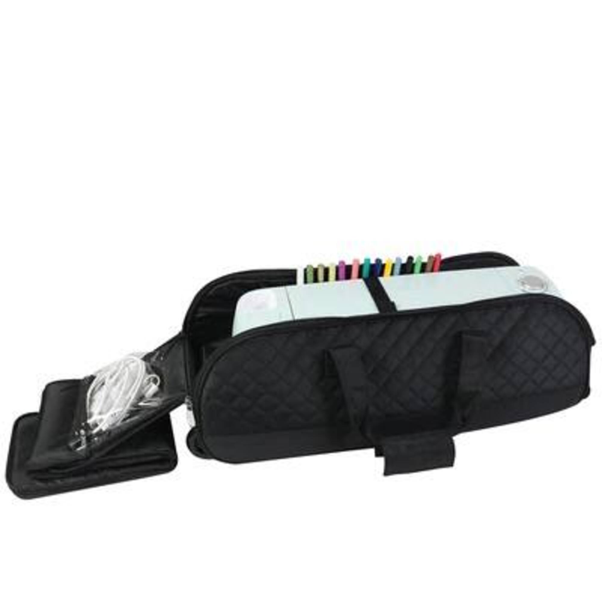 Everything Mary Black Rolling Craft Tote for Cricut, Brother, & Silhouette Machines